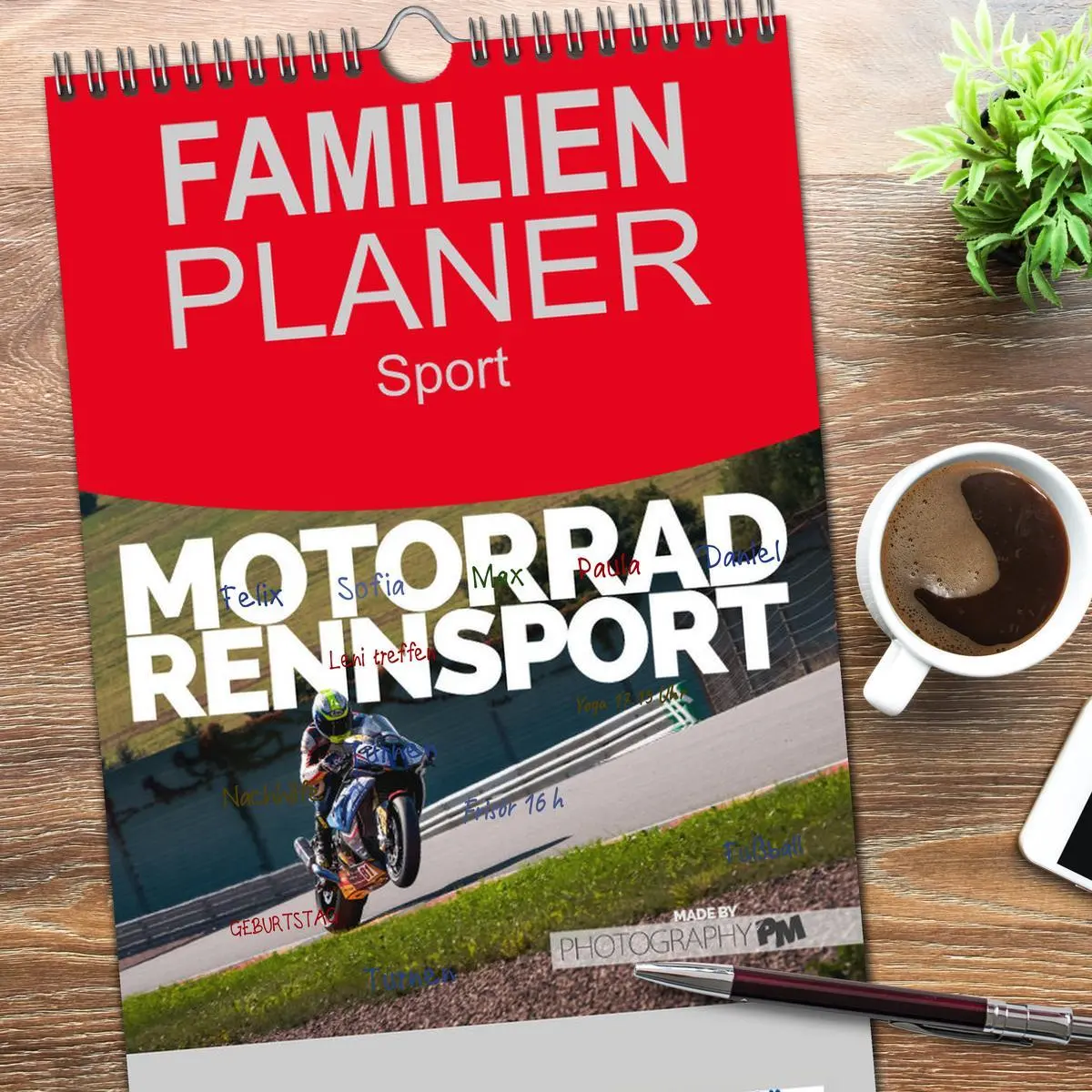 Bild: 9783516511635 | Familienplaner 2026 - Motorrad Rennsport mit 5 Spalten...