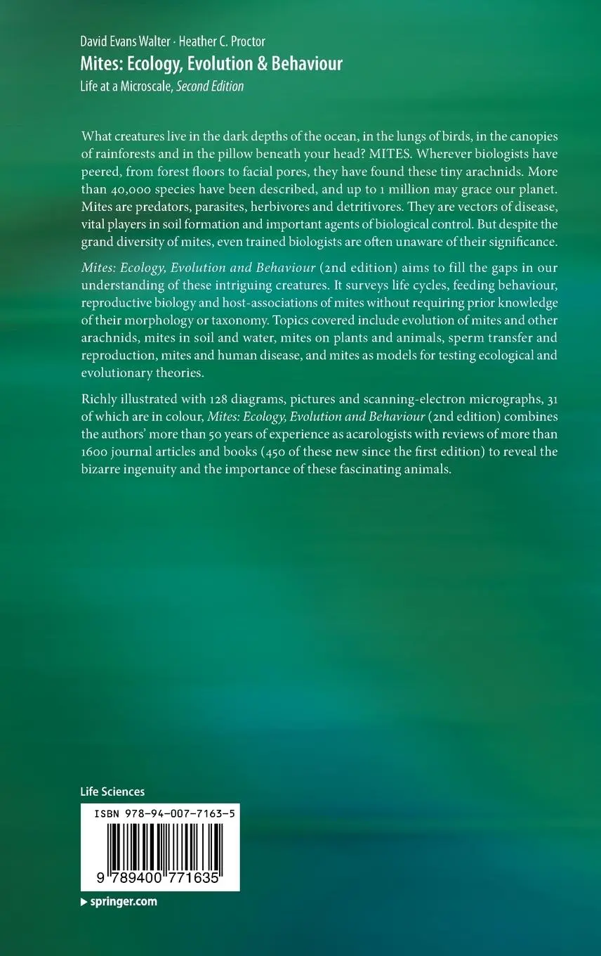 Rückseite: 9789400771635 | Mites: Ecology, Evolution &amp; Behaviour | Life at a Microscale | Buch