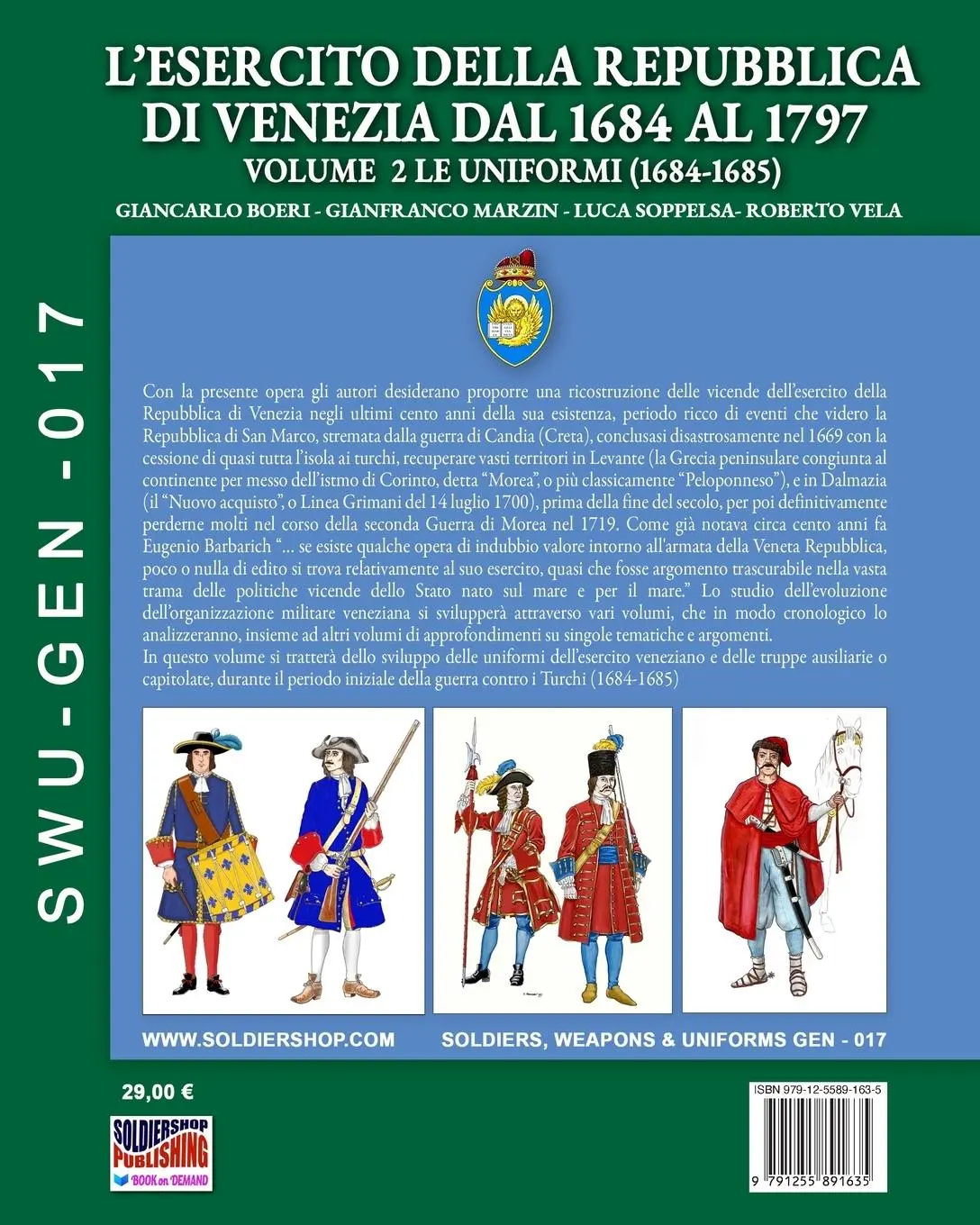 Rückseite: 9791255891635 | L'esercito della Repubblica di Venezia dal 1684 al 1796 - Vol. 2