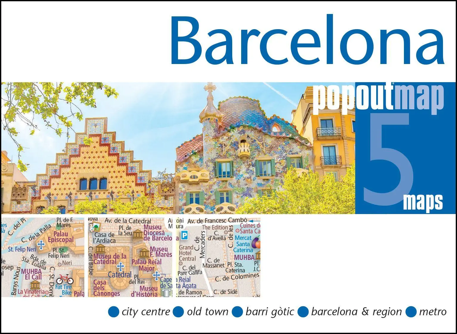 Cover: 9781917131735 | Barcelona Double | Pocket size, pop up map of Barcelona city centre