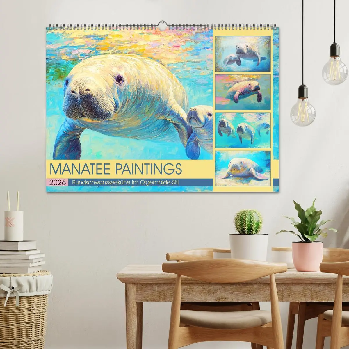 Bild: 9783457341735 | Manatee Paintings. Rundschwanzseekühe im Ölgemälde-Stil...