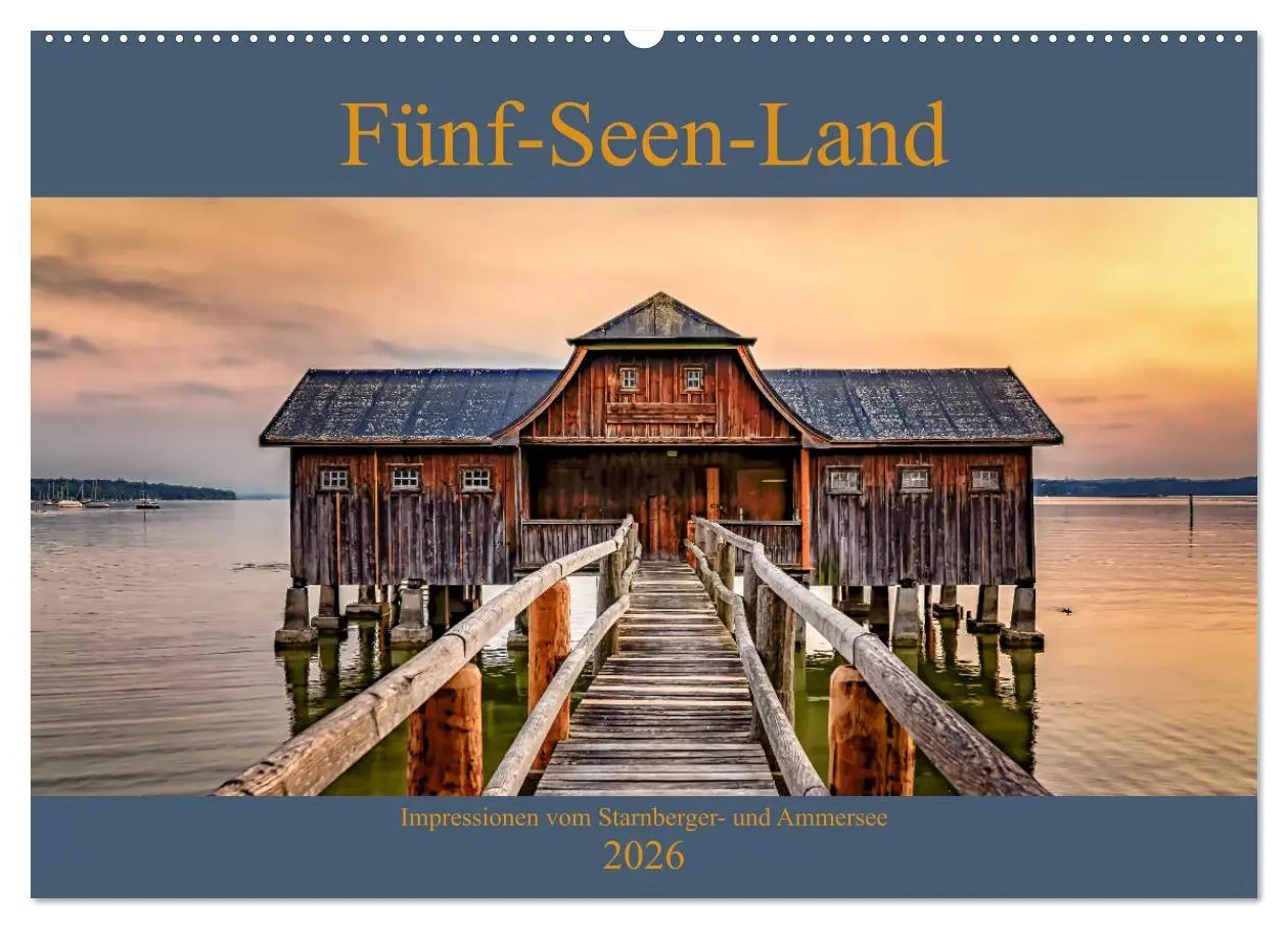 Cover: 9783457891735 | Fünf-Seen-Land (Wandkalender 2026 DIN A2 quer), CALVENDO...