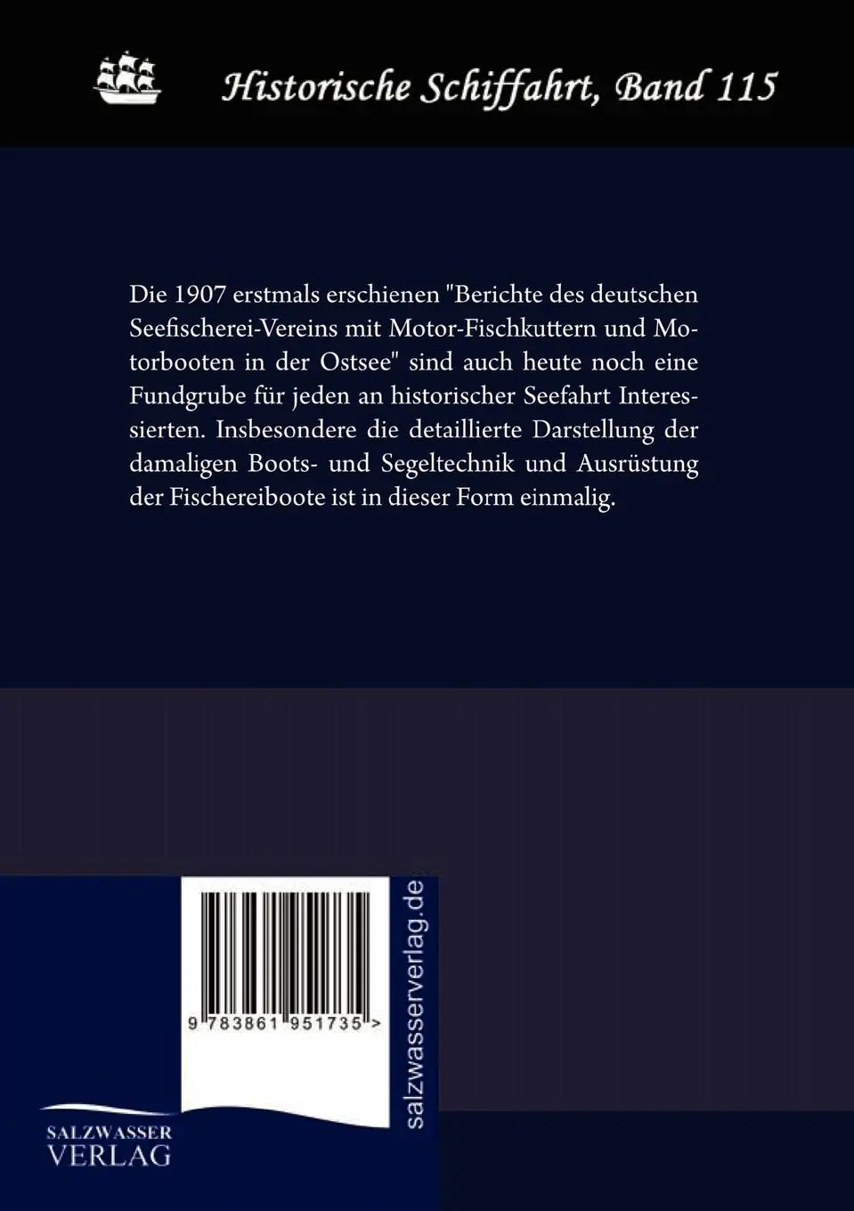 Rückseite: 9783861951735 | Die Einführung des Motors in die deutsche Segelfischerei | Taschenbuch