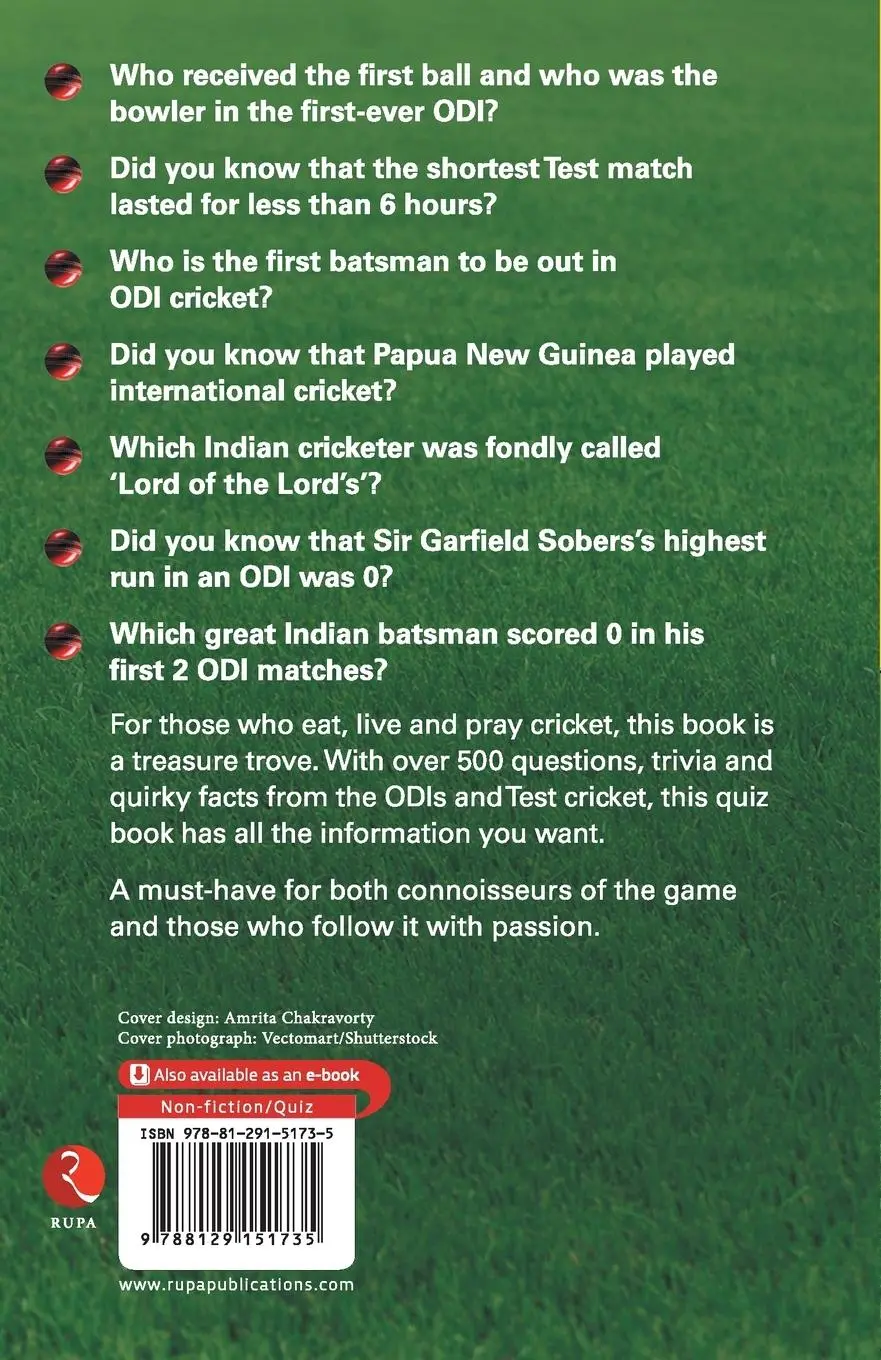 Rückseite: 9788129151735 | CRICKET QUIZ BOOK | Kalyan B Bhattacharyya | Taschenbuch | Englisch
