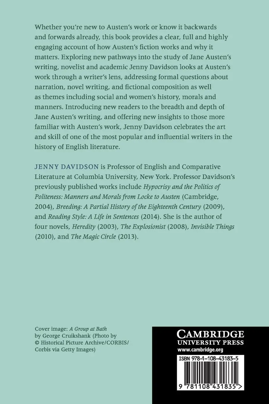 Rückseite: 9781108431835 | Reading Jane Austen | Jenny Davidson | Taschenbuch | Englisch | 2019