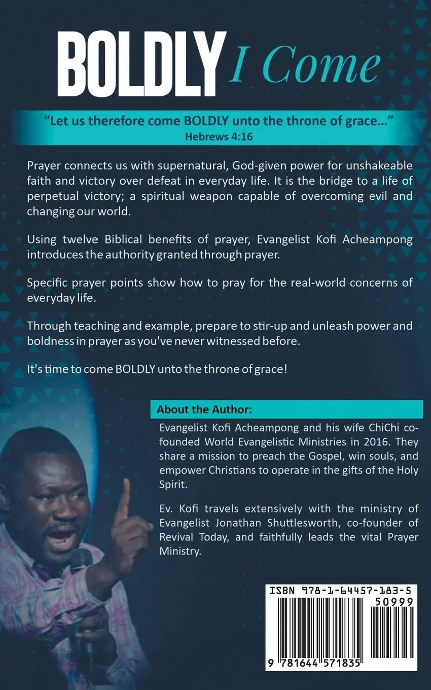 Rückseite: 9781644571835 | Boldly I Come | Praying According to God's Word | Kofi Acheampong