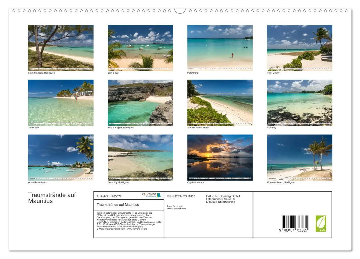 Bild: 9783457711835 | Traumstrände auf Mauritius (hochwertiger Premium Wandkalender 2026...