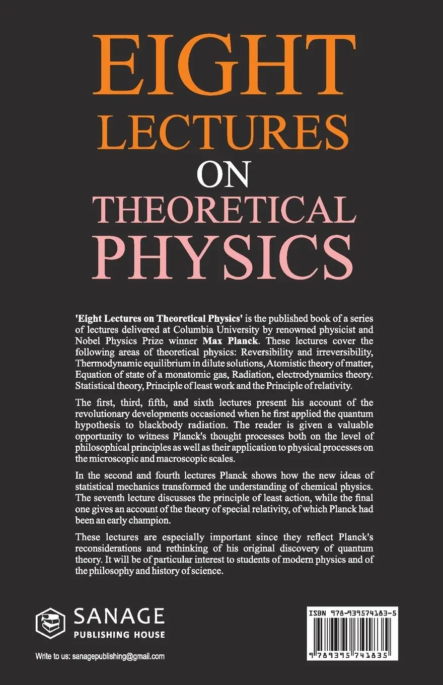 Rückseite: 9789395741835 | Eight Lectures of Theoretical Physics | Max Planck | Taschenbuch