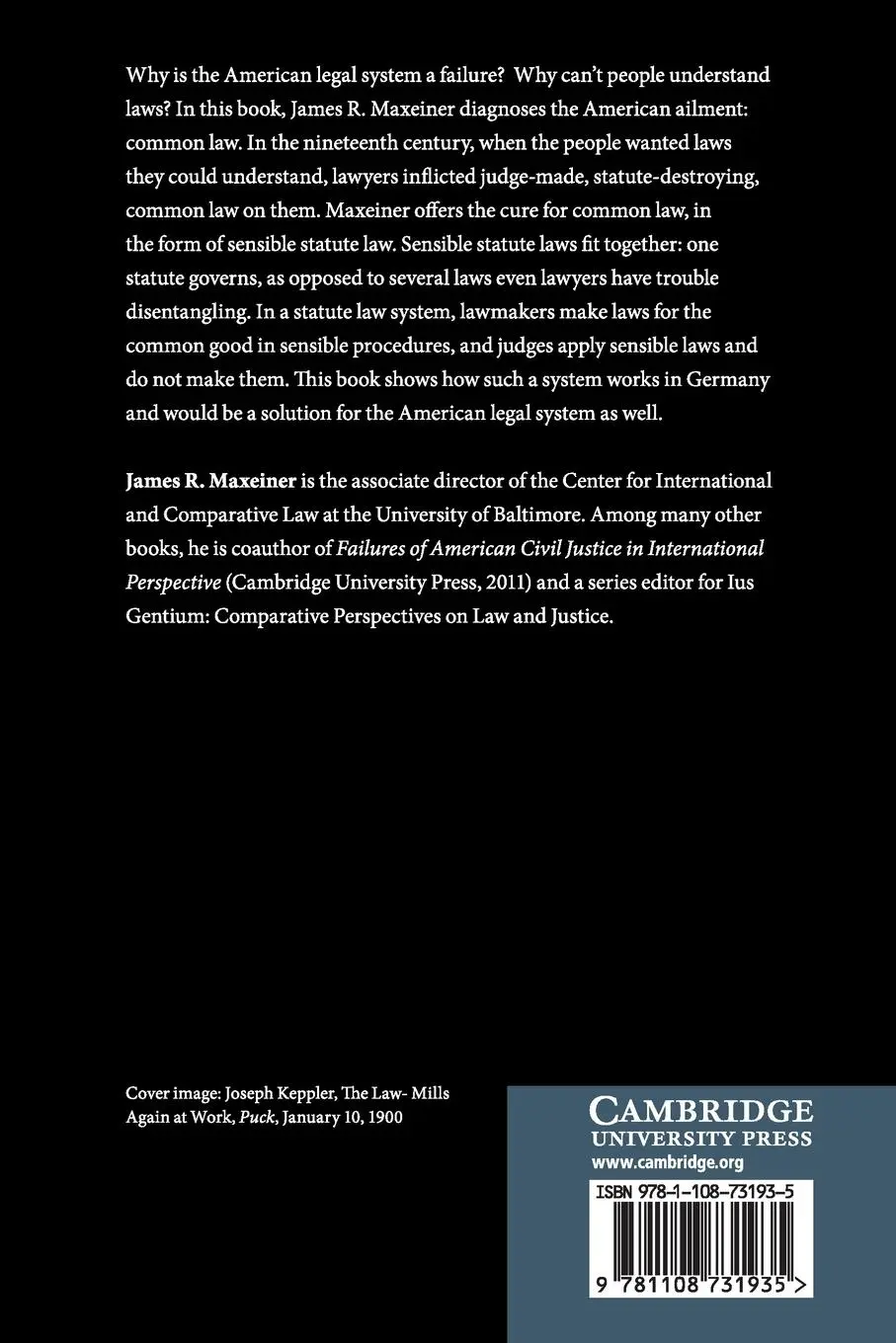 Rückseite: 9781108731935 | Failures of American Methods of Lawmaking in Historical and...