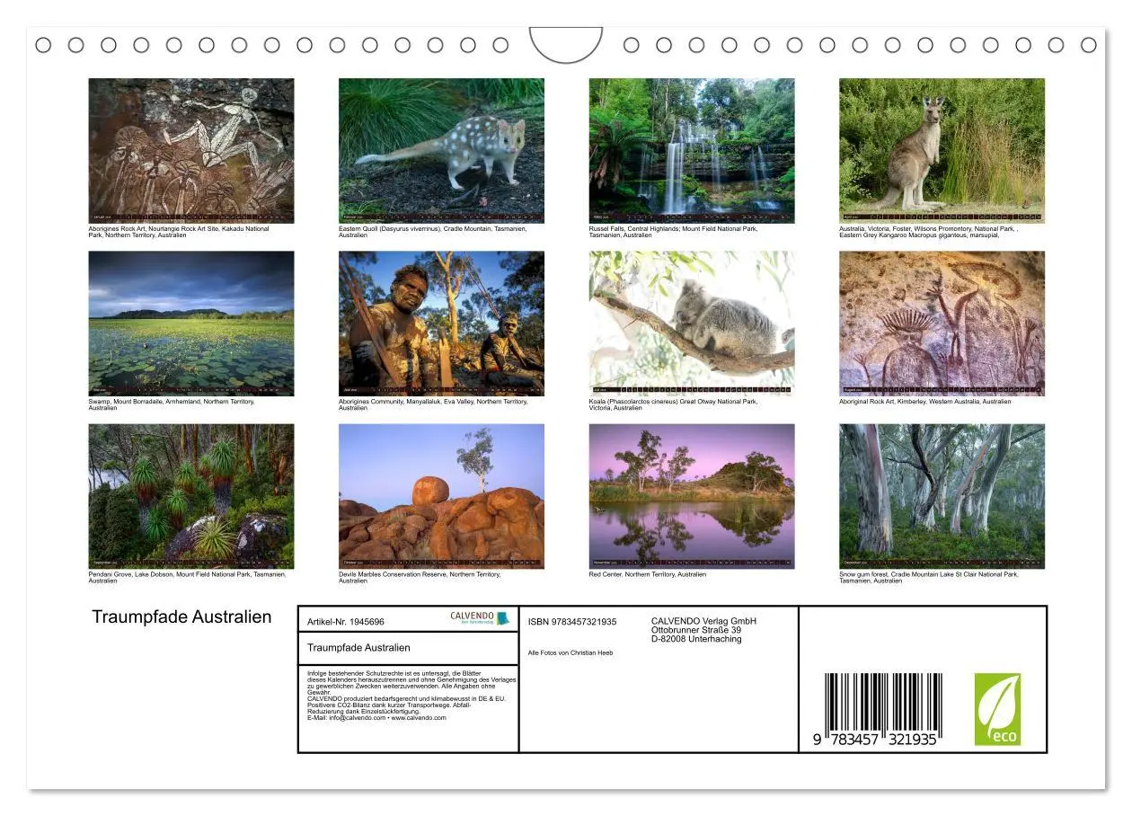 Bild: 9783457321935 | Traumpfade Australien (Wandkalender 2026 DIN A4 quer), CALVENDO...