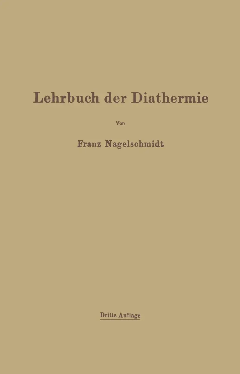 Cover: 9783642901935 | Lehrbuch der Diathermie | für Ärzte und Studierende | Nagelschmidt | x