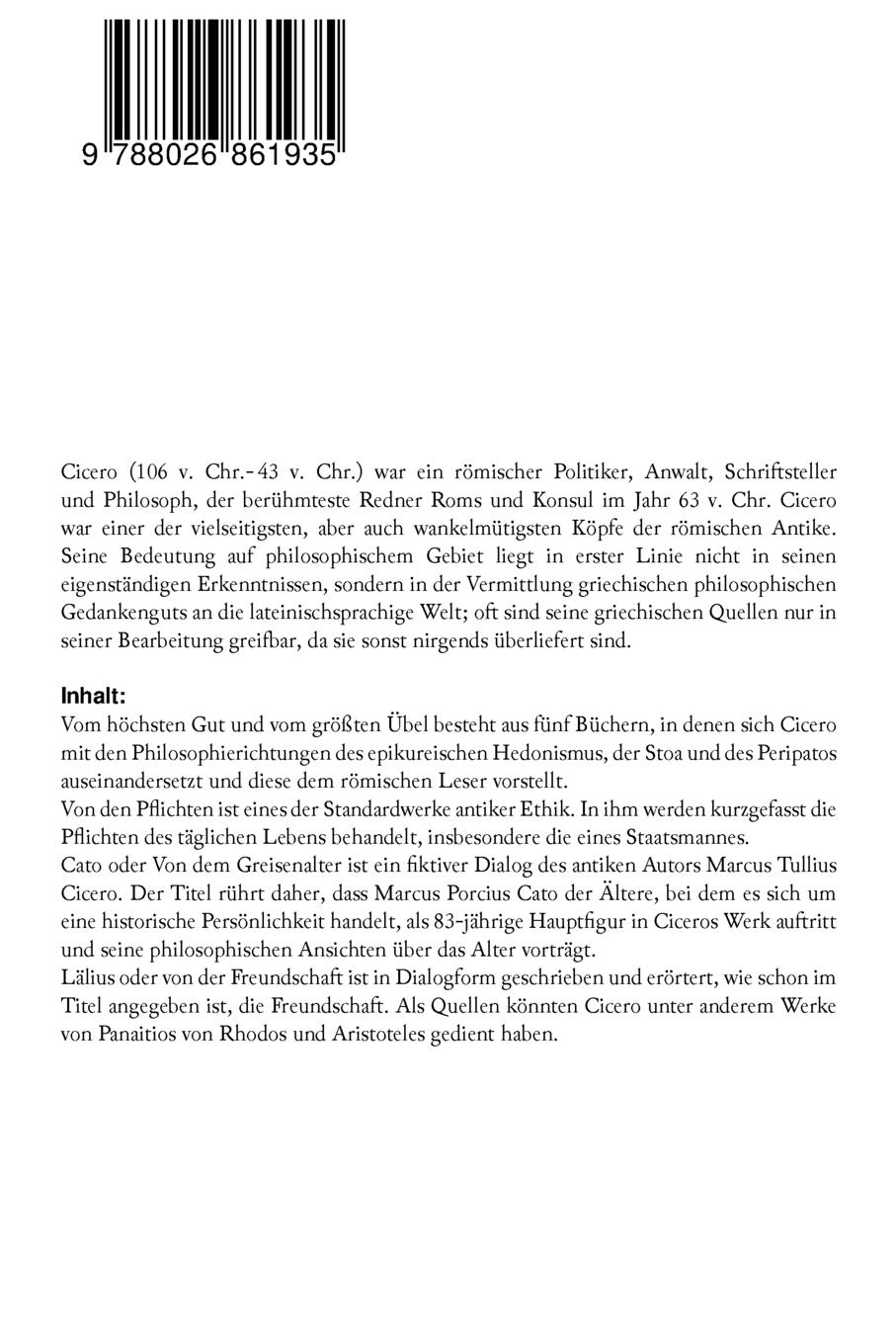 Rückseite: 9788026861935 | Die Ethik: Gesammelte Schriften (Vom höchsten Gut und vom größten...