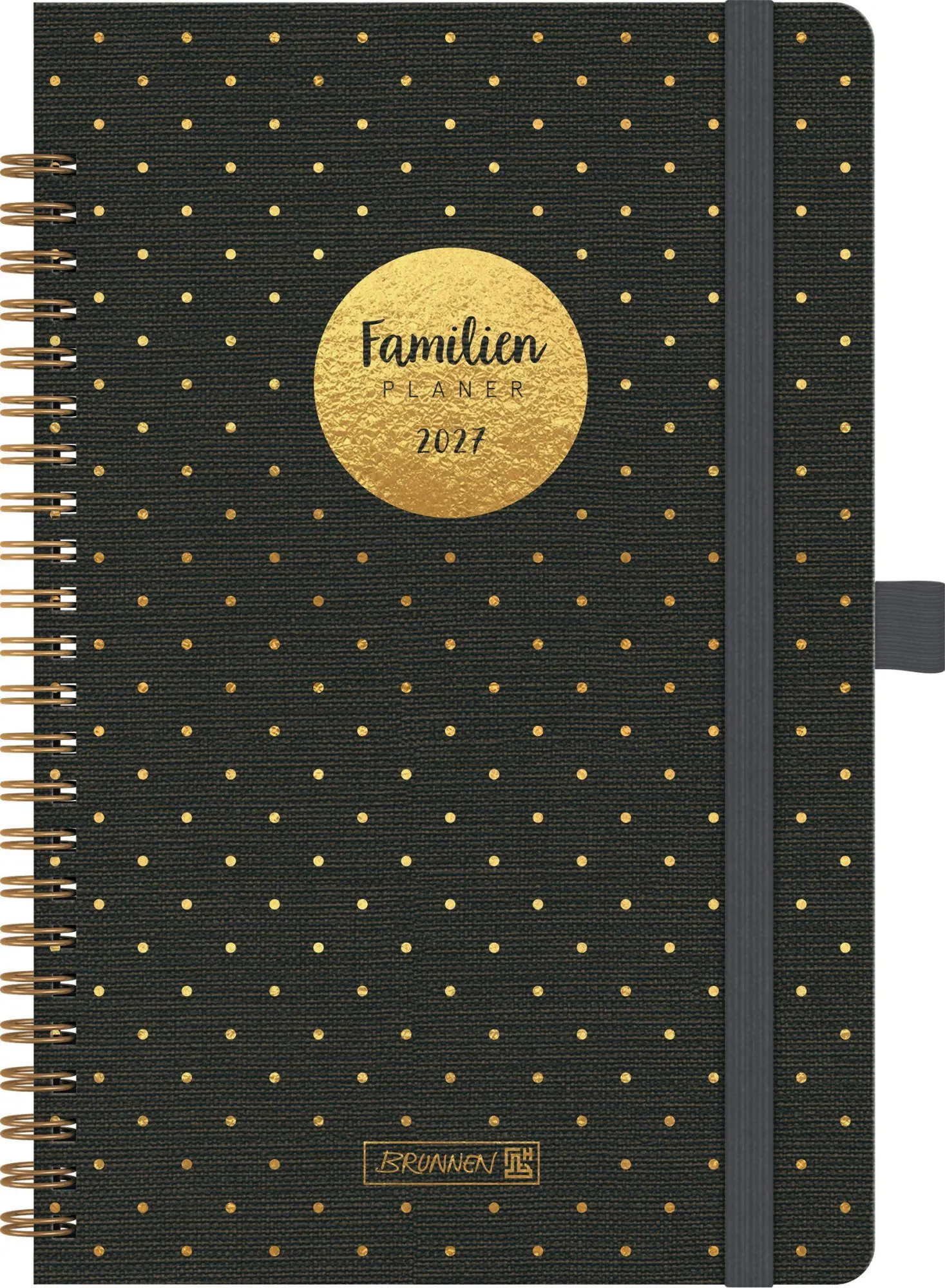 Cover: 4061947162035 | BRUNNEN 1070291017 Buchkalender Familienplaner 2027 "Gold-Punkte"...