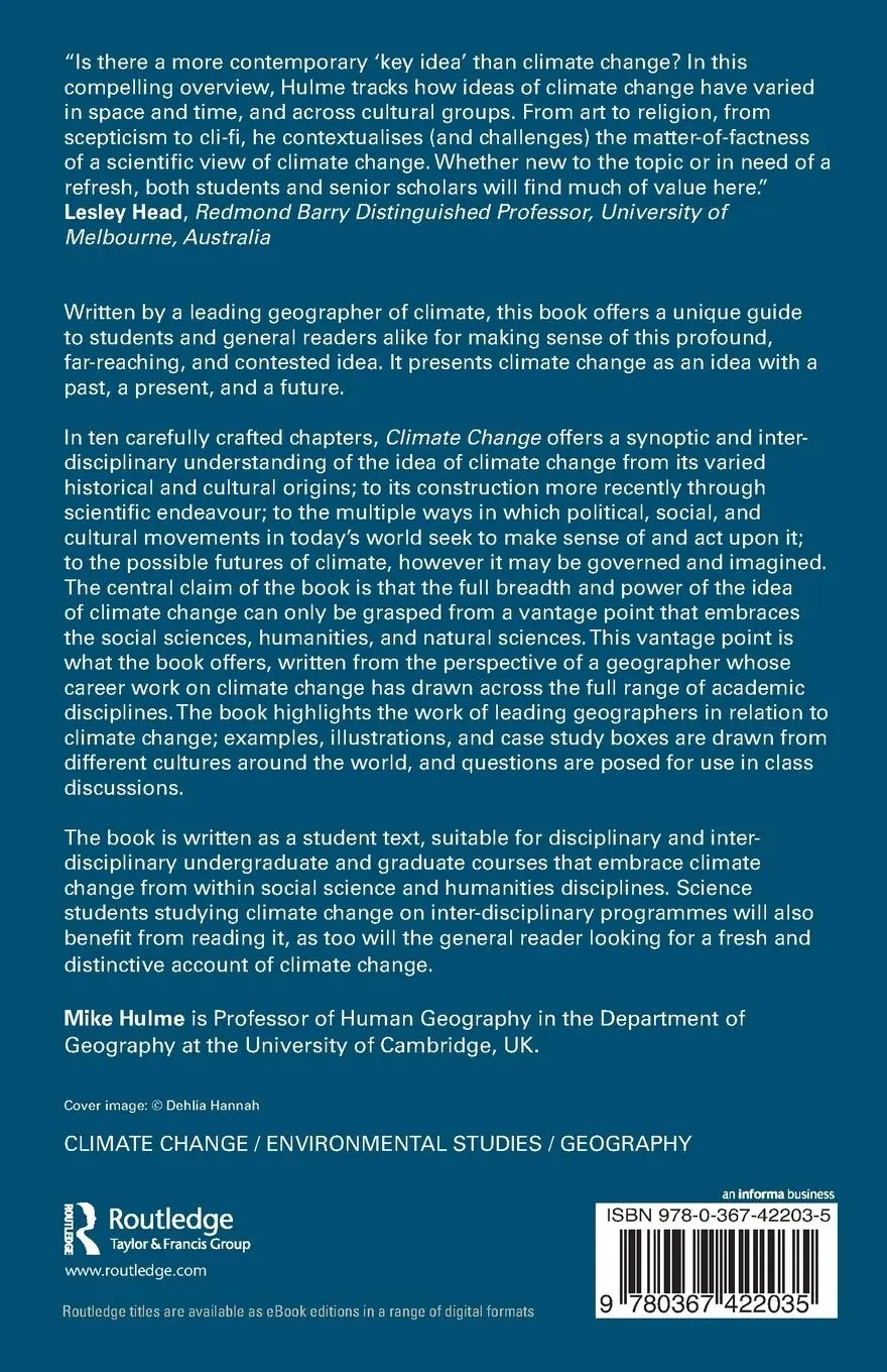 Rückseite: 9780367422035 | Climate Change | Mike Hulme | Taschenbuch | Einband - flex.(Paperback)