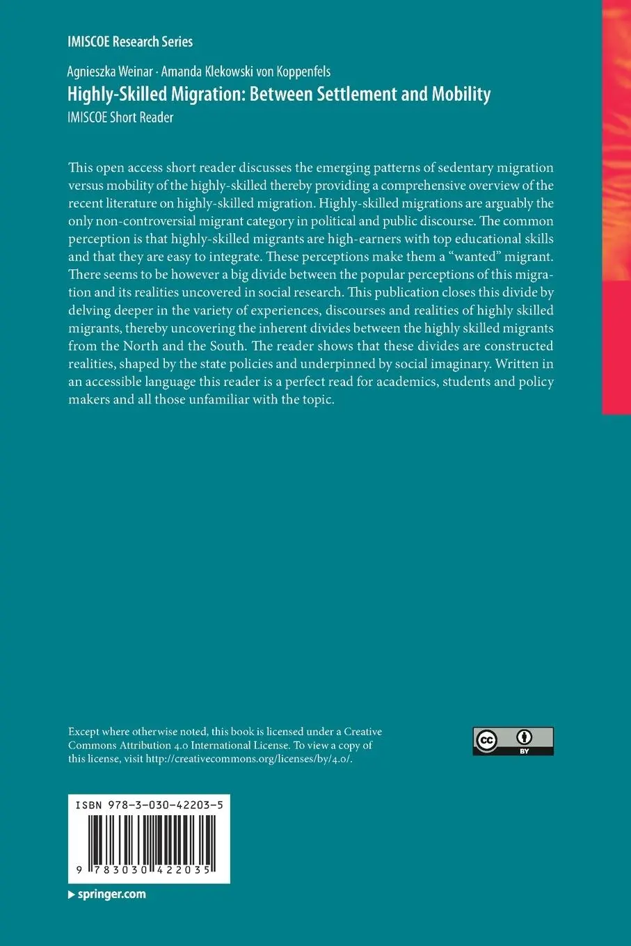 Rückseite: 9783030422035 | Highly-Skilled Migration: Between Settlement and Mobility | Buch | vii