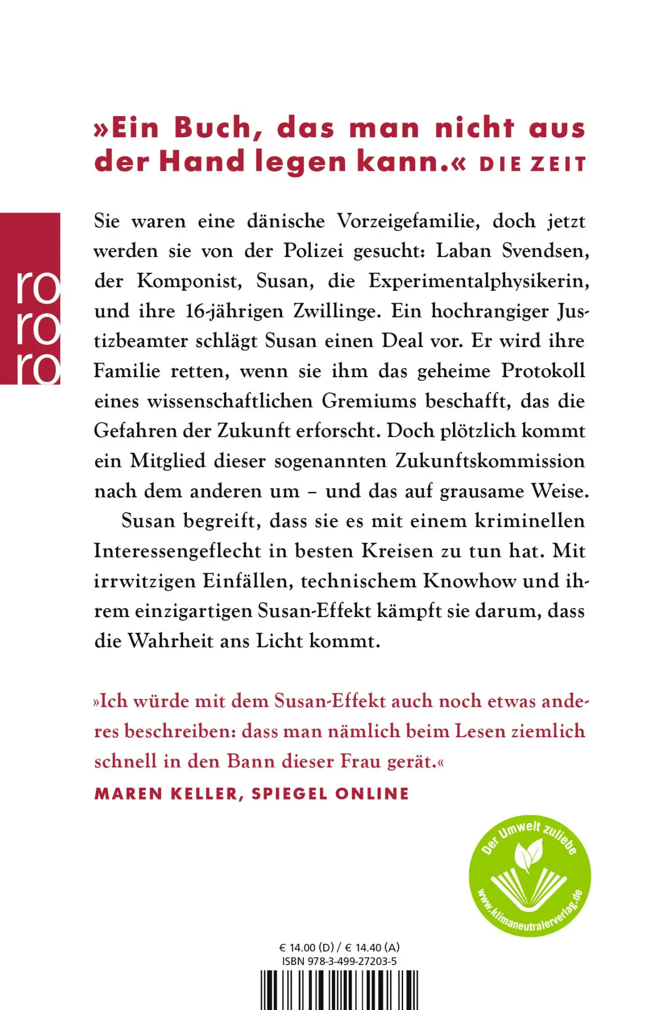 Rückseite: 9783499272035 | Der Susan-Effekt | Peter Høeg | Taschenbuch | 400 S. | Deutsch | 2017