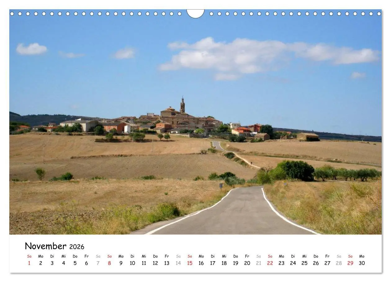 Bild: 9783516092035 | Camino Frances - Jakobsweg (Wandkalender 2026 DIN A3 quer),...