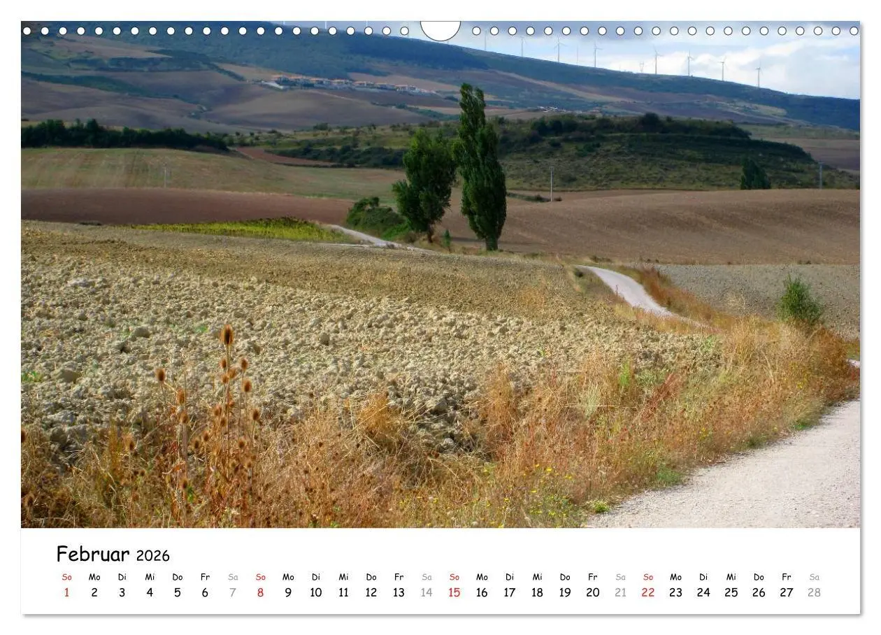 Bild: 9783516092035 | Camino Frances - Jakobsweg (Wandkalender 2026 DIN A3 quer),...