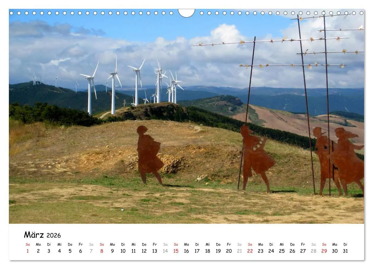 Bild: 9783516092035 | Camino Frances - Jakobsweg (Wandkalender 2026 DIN A3 quer),...