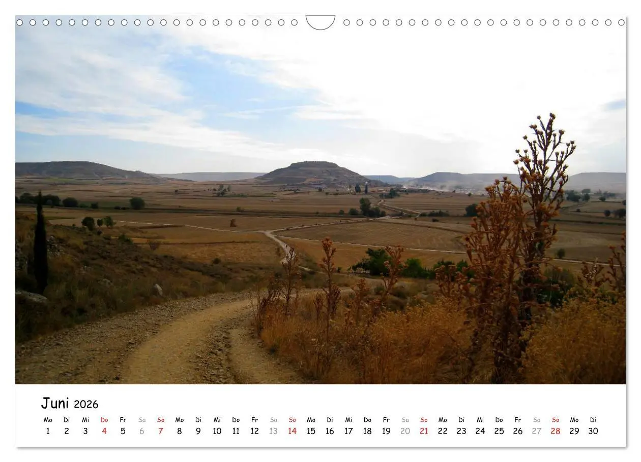 Bild: 9783516092035 | Camino Frances - Jakobsweg (Wandkalender 2026 DIN A3 quer),...