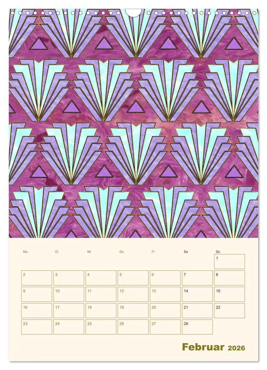 Bild: 9783516302035 | Art Deco Planer (Wandkalender 2026 DIN A3 hoch), CALVENDO...