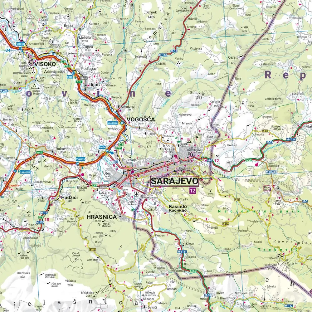 Bild: 9783707922035 | Bosnien-Herzegowina, Straßen- und Freizeitkarte 1:200.000, freytag...