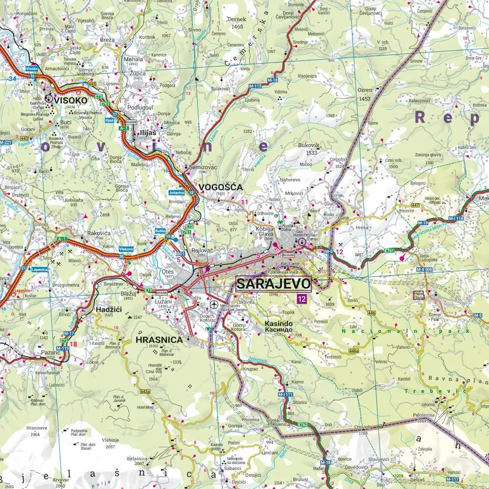 Bild: 9783707922035 | freytag &amp; berndt Straßenkarte Bosnien-Herzegowina 1:200.000 | berndt