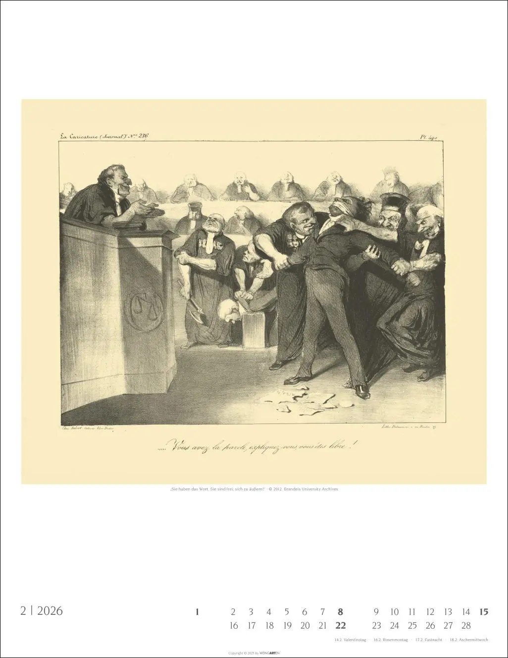 Bild: 9783839902035 | Honoré Daumier: Die Juristen Kalender 2026 | Honoré Daumier | Kalender
