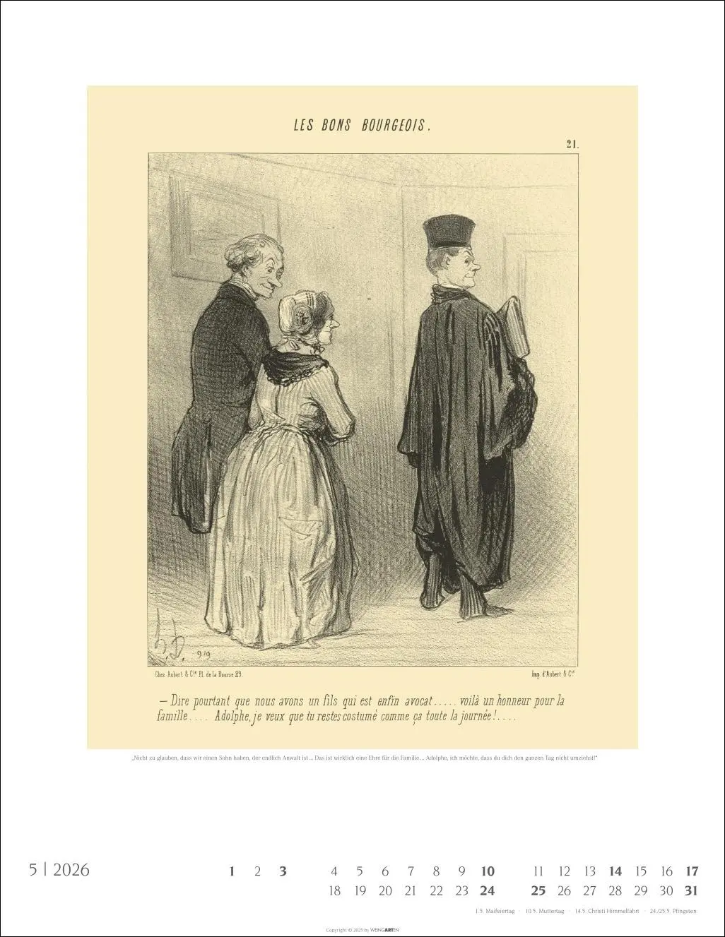 Bild: 9783839902035 | Honoré Daumier: Die Juristen Kalender 2026 | Honoré Daumier | Kalender