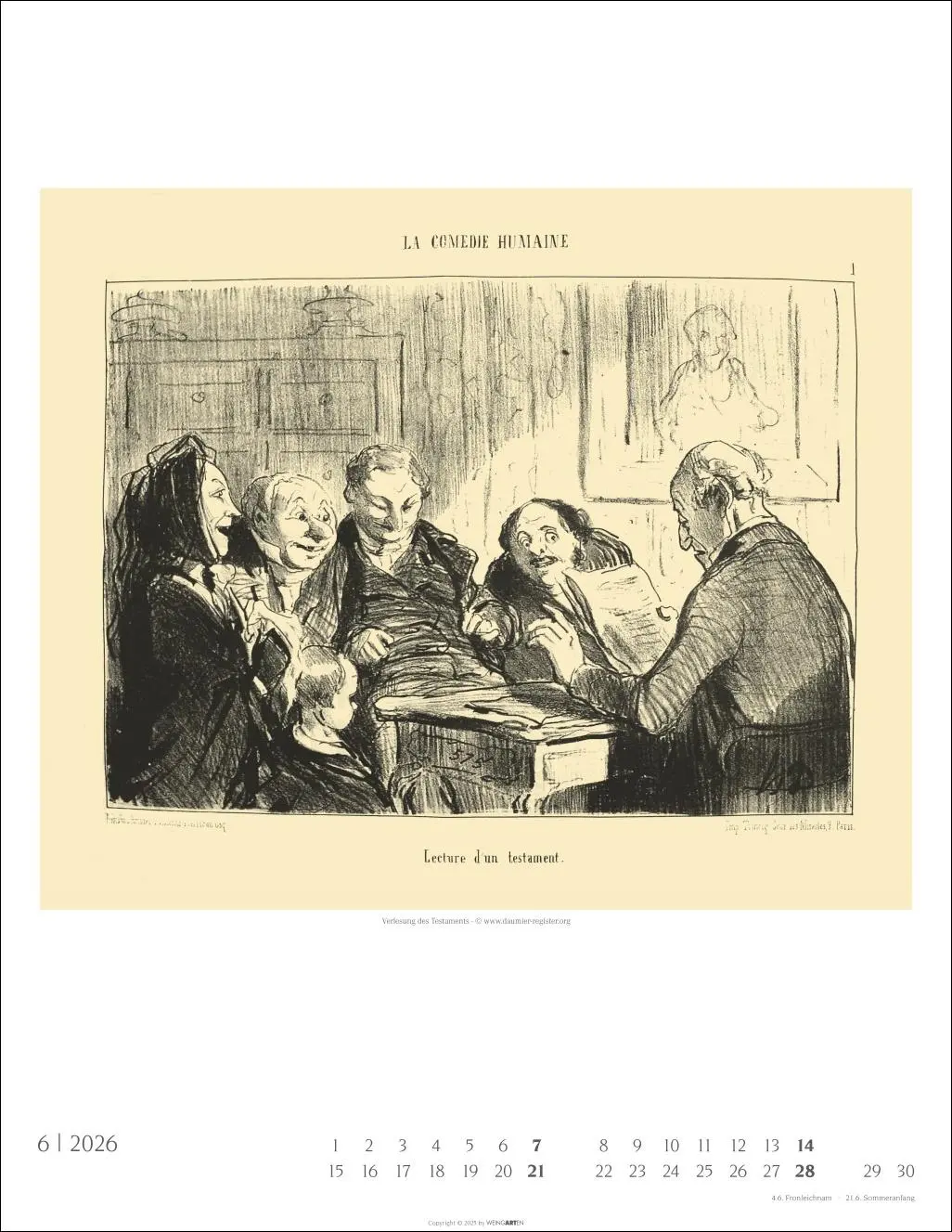 Bild: 9783839902035 | Honoré Daumier: Die Juristen Kalender 2026 | Honoré Daumier | Kalender