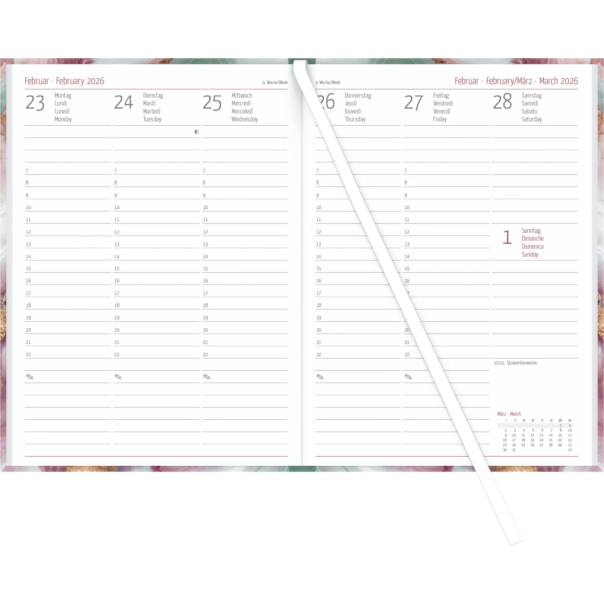 Bild: 4069095002135 | Campustimer Blue Marble - A5 Semester-Planer - Studenten-Kalender...