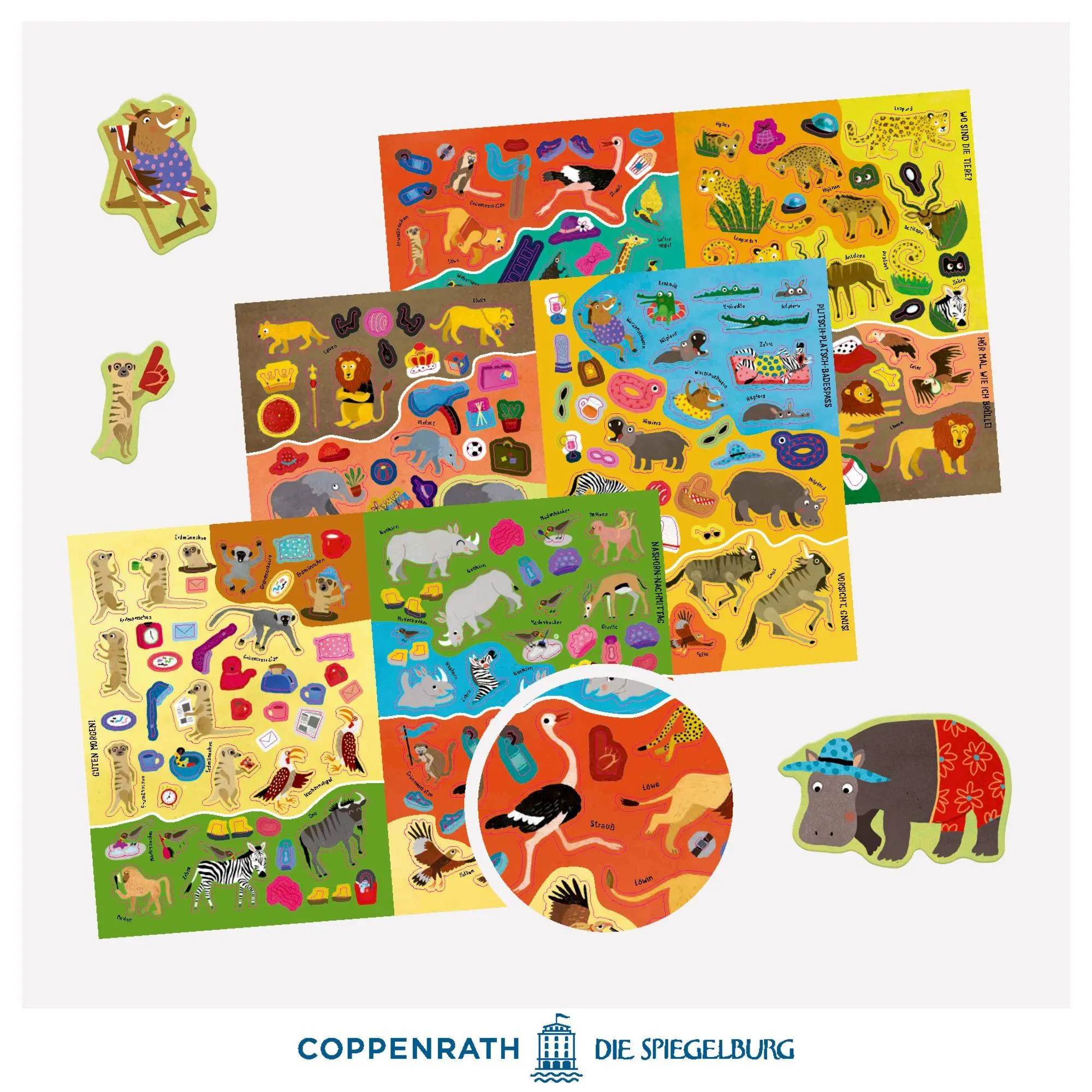 Bild: 9783649672135 | Wimmel-Stickerwelt - Wilde Tiere | Mit über 300 Stickern | Johnson