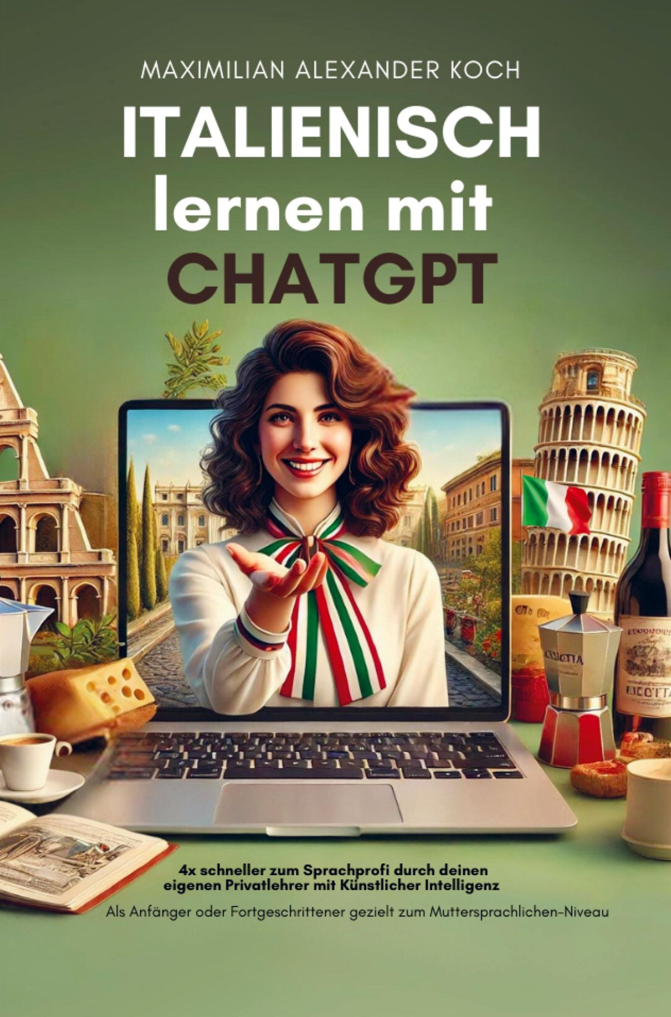 Cover: 9789403762135 | Italienisch lernen mit ChatGPT: 4x schneller zum Sprachprofi durch...