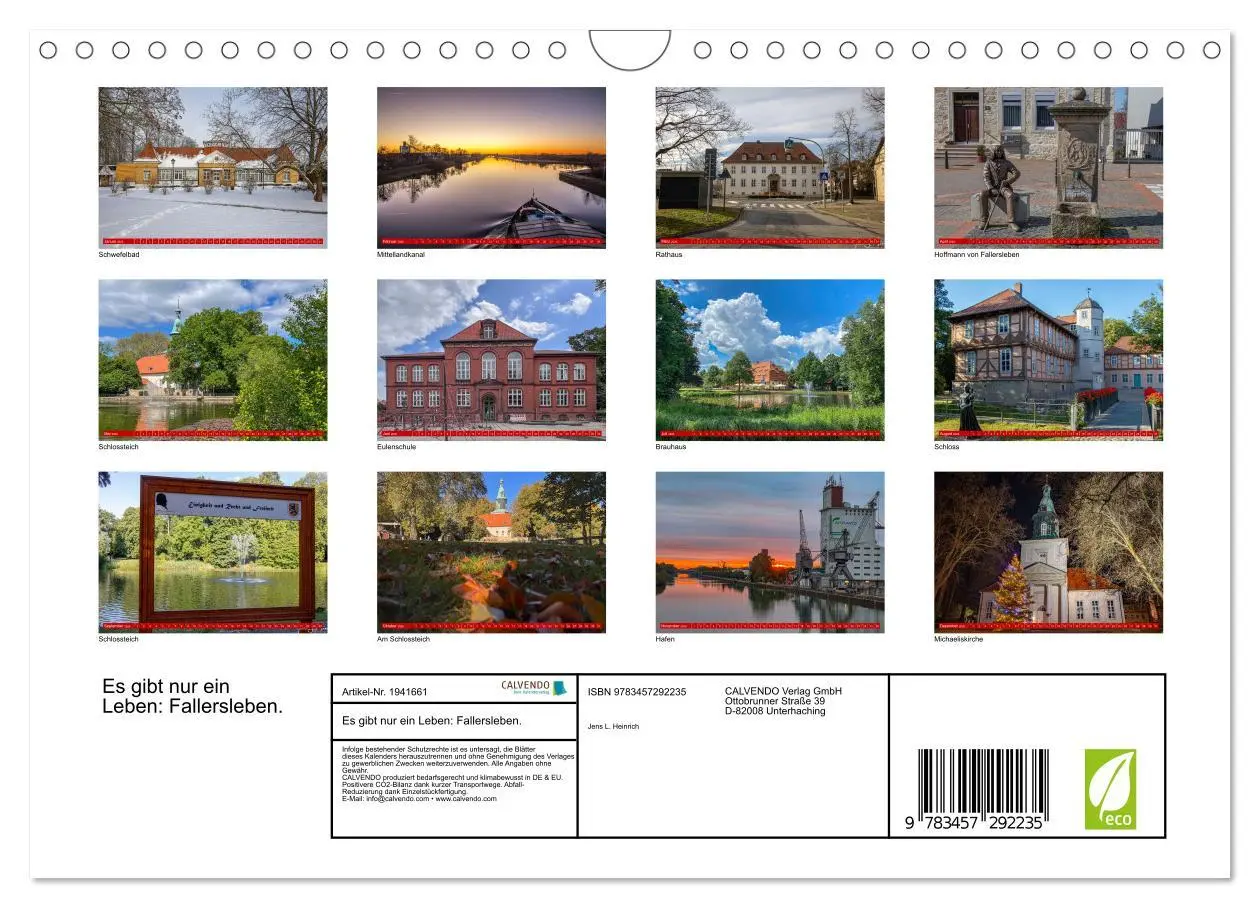 Bild: 9783457292235 | Es gibt nur ein Leben: Fallersleben. (Wandkalender 2026 DIN A4...