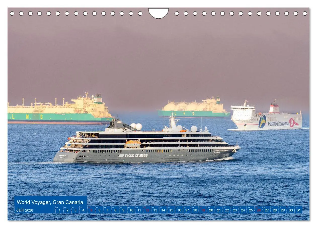 Bild: 9783457362235 | Kreuzfahrtschiffe unterwegs (Wandkalender 2026 DIN A4 quer),...