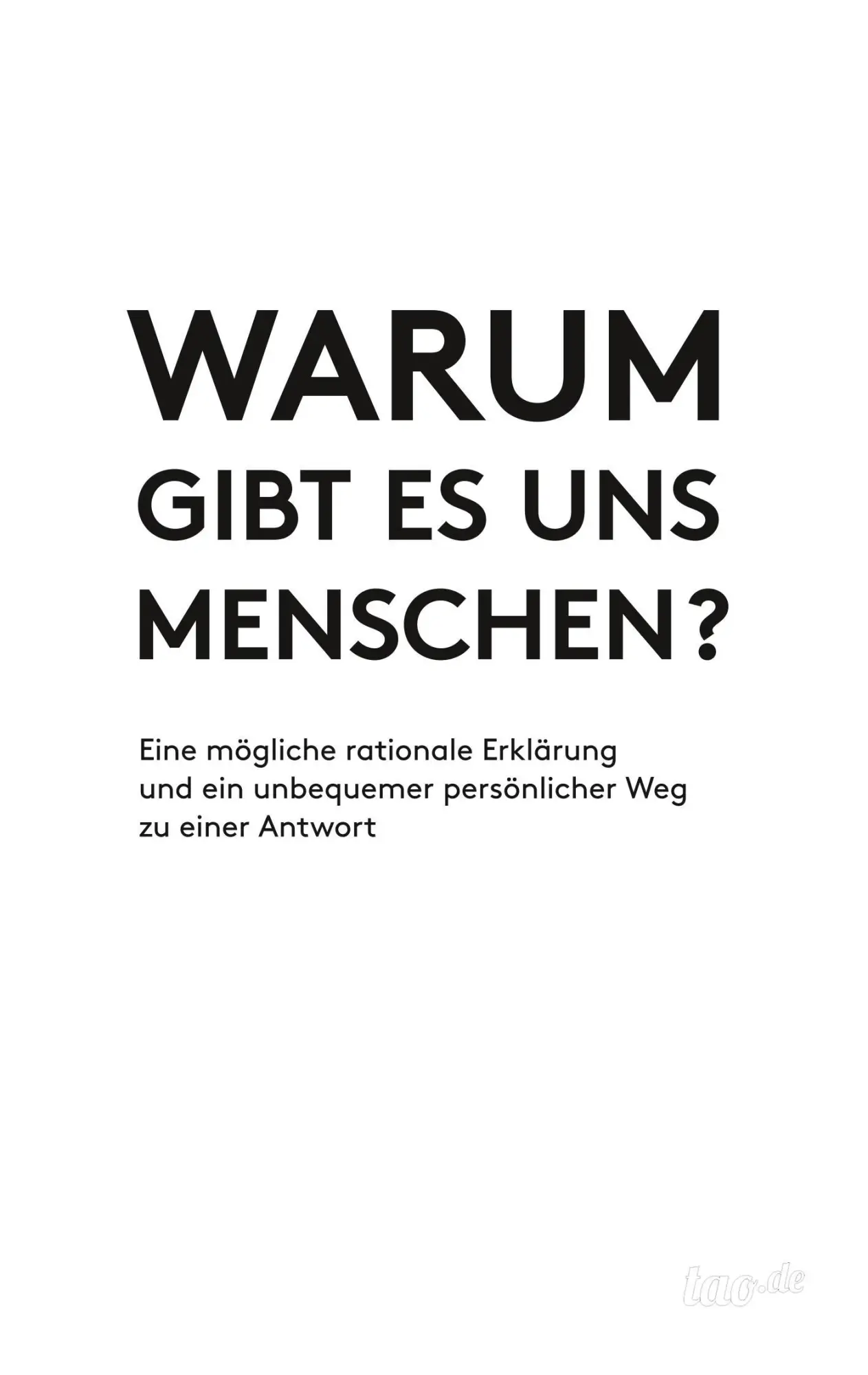 Cover: 9783962402235 | Warum gibt es uns Menschen? | Samuel Vo¿eh | Taschenbuch | 236 S.