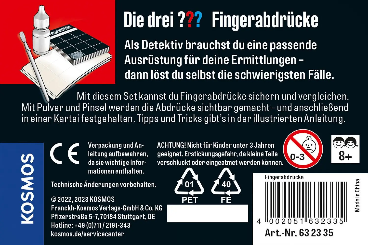Bild: 4002051632335 | Die drei ??? Fingerabdrücke | Detektiv-Set | Spiel | Die drei ???
