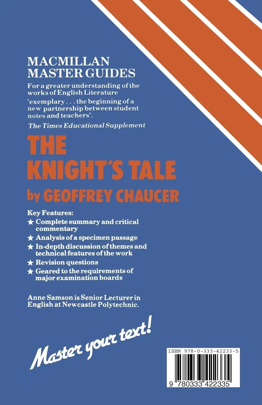 Rückseite: 9780333422335 | Chaucer | The Knight's Tale | Anne Samson | Taschenbuch | VIII | 1987
