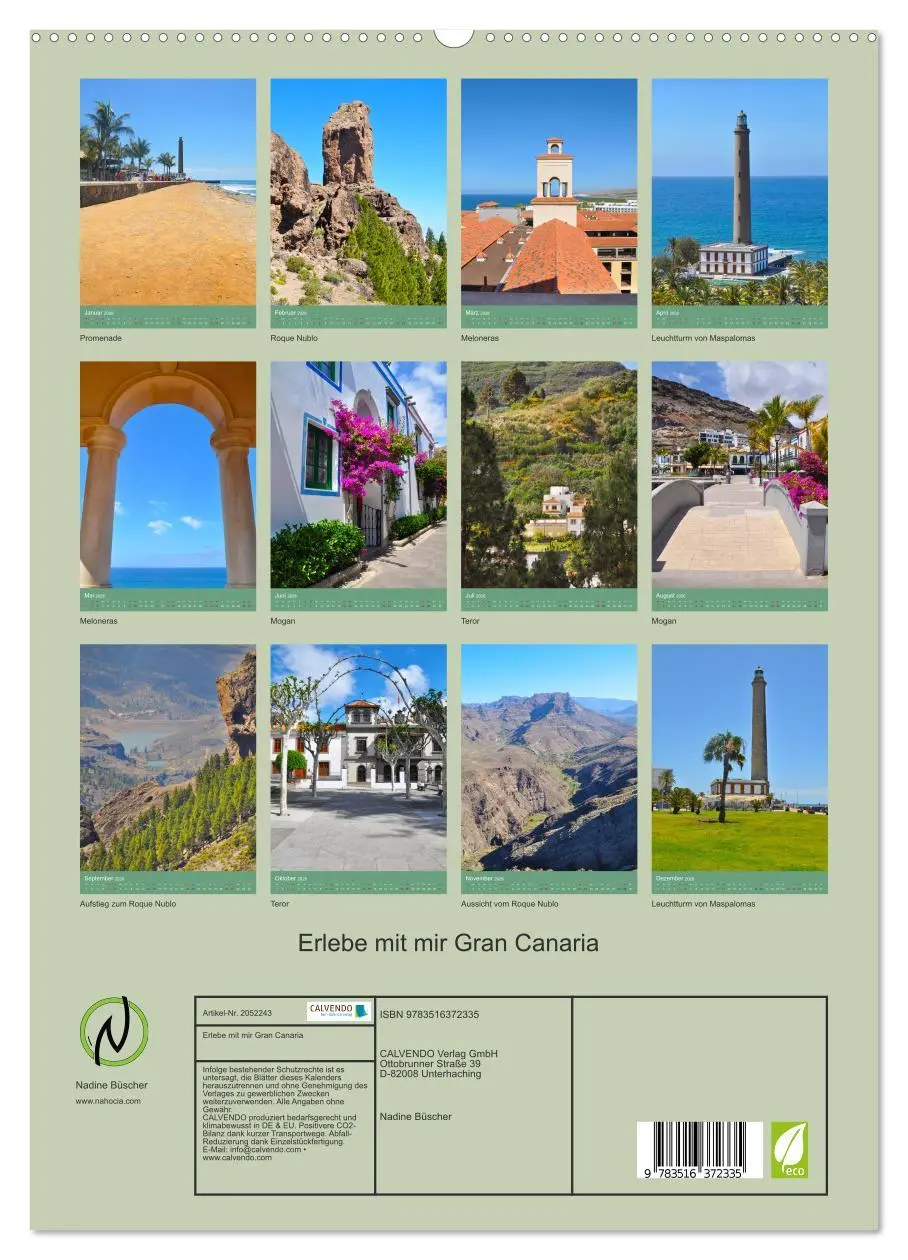 Bild: 9783516372335 | Erlebe mit mir Gran Canaria (hochwertiger Premium Wandkalender 2026...