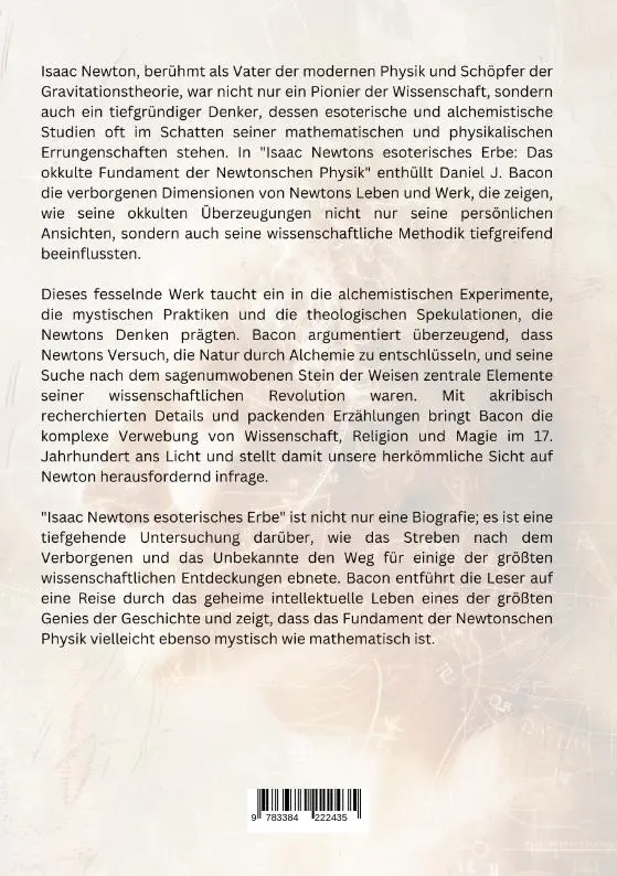 Rückseite: 9783384222435 | Isaac Newtons esoterisches Erbe | Daniel J. Bacon | Taschenbuch | 2024