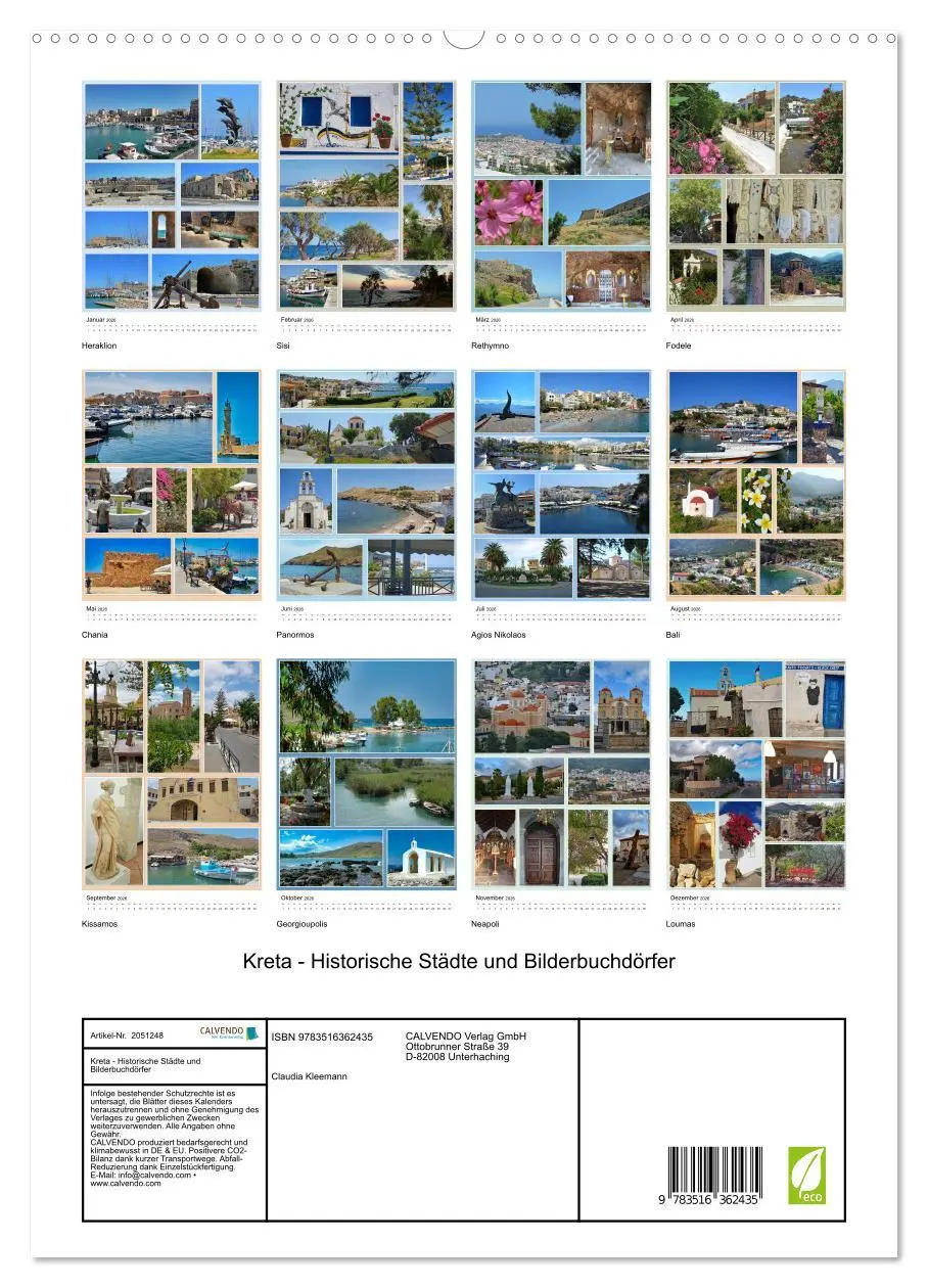 Bild: 9783516362435 | Kreta - Historische Städte und Bilderbuchdörfer (Wandkalender 2026...