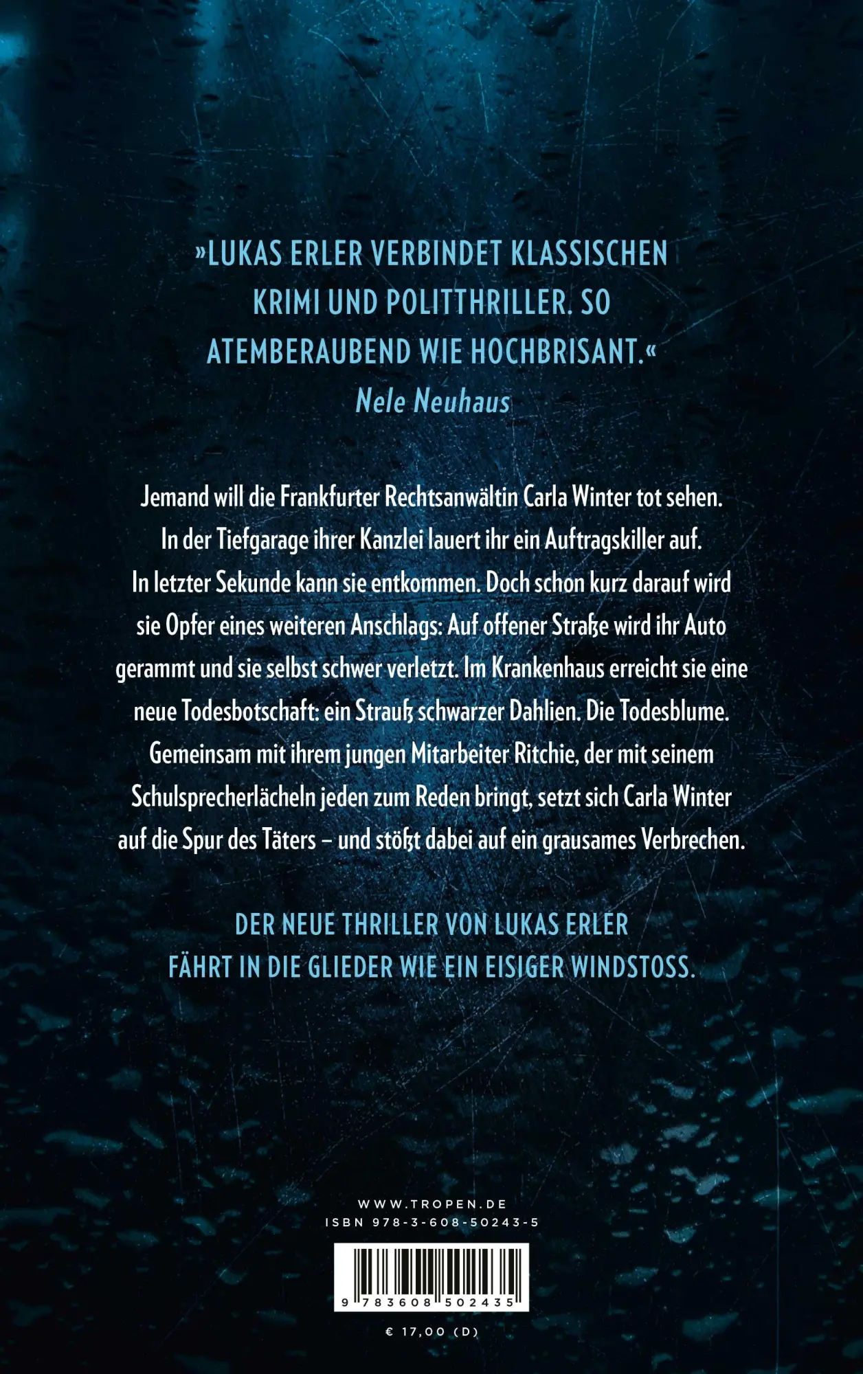 Rückseite: 9783608502435 | Winter's Game | Kriminalroman | Lukas Erler | Taschenbuch | 240 S.