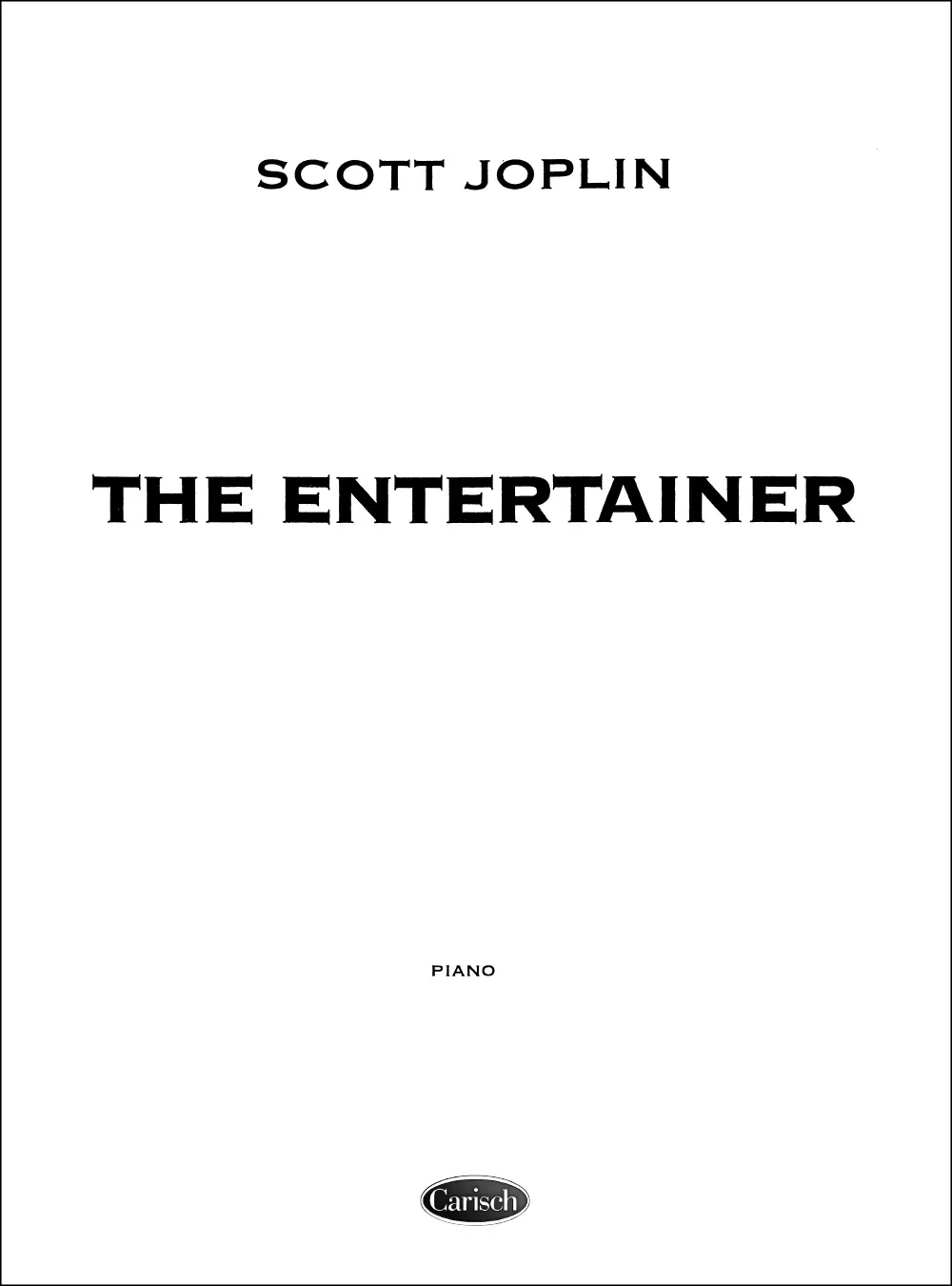 Cover: 9788850702435 | The Entertainer | Scott Joplin | Buch | Edition Carisch