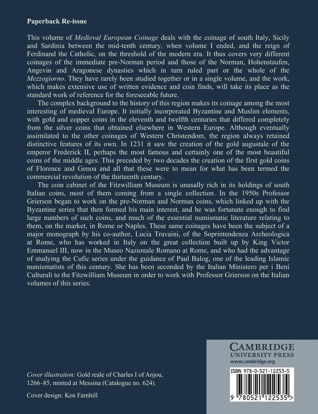 Rückseite: 9780521122535 | Medieval European Coinage | Philip Grierson (u. a.) | Taschenbuch