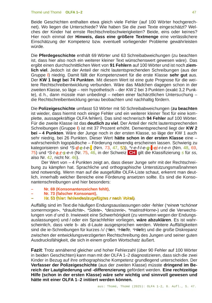 Bild: 9783942122535 | OLFA 1-2: Oldenburger Fehleranalyse für die Klassen 1 und 2. | Buch