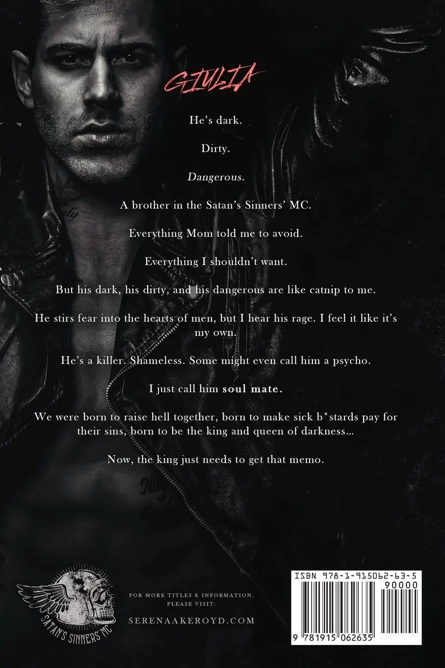 Rückseite: 9781915062635 | Nyx (A Dark &amp; Dirty Sinners' MC Series | ONE) | Serena Akeroyd | Buch