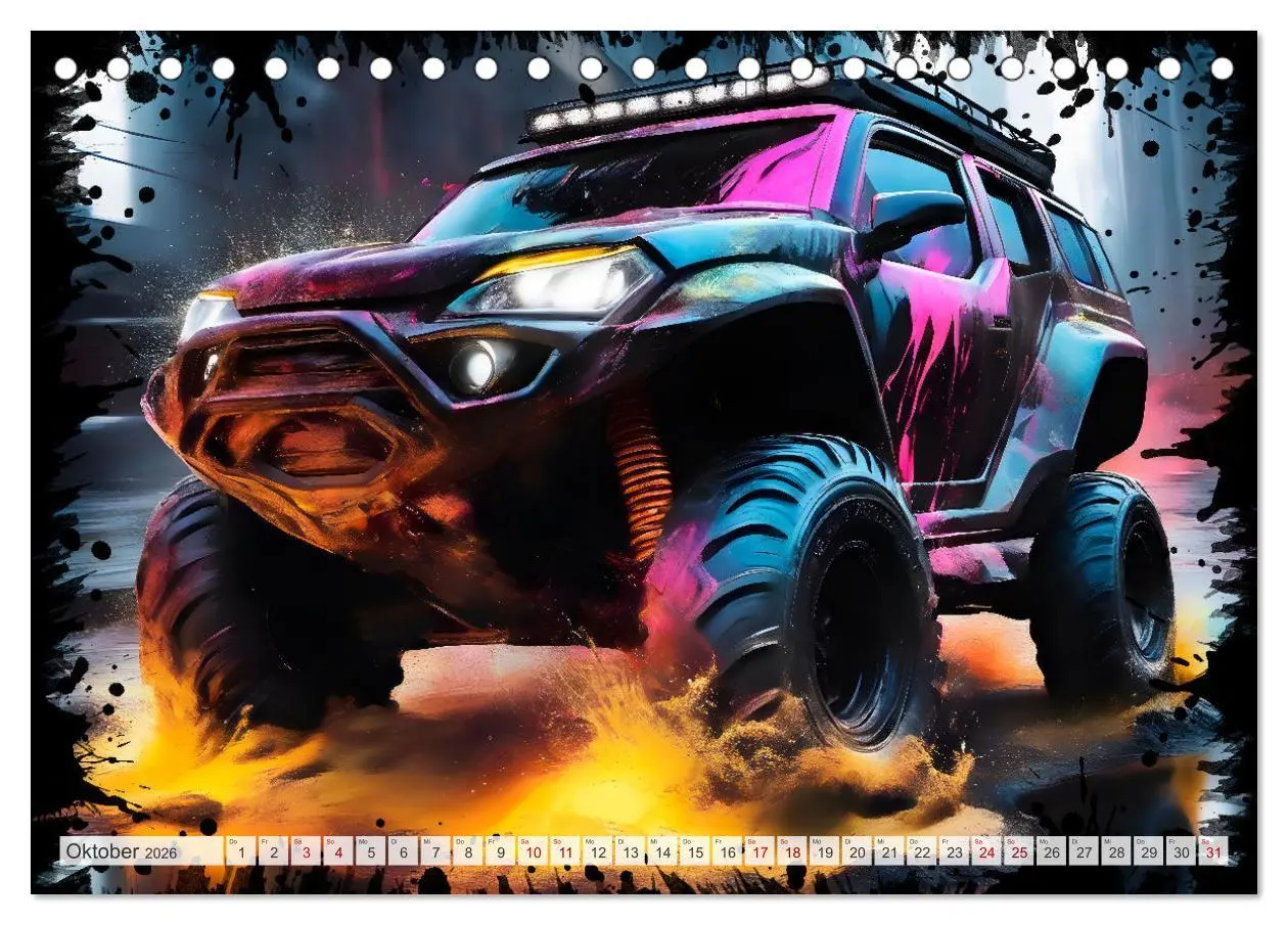 Bild: 9783457492635 | Coole KI-generierte OFF-ROAD-WAGEN (Tischkalender 2026 DIN A5...
