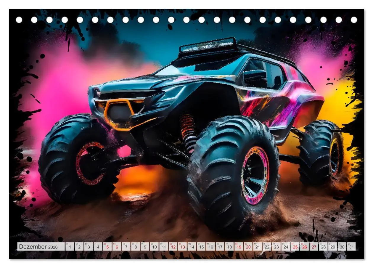 Bild: 9783457492635 | Coole KI-generierte OFF-ROAD-WAGEN (Tischkalender 2026 DIN A5...