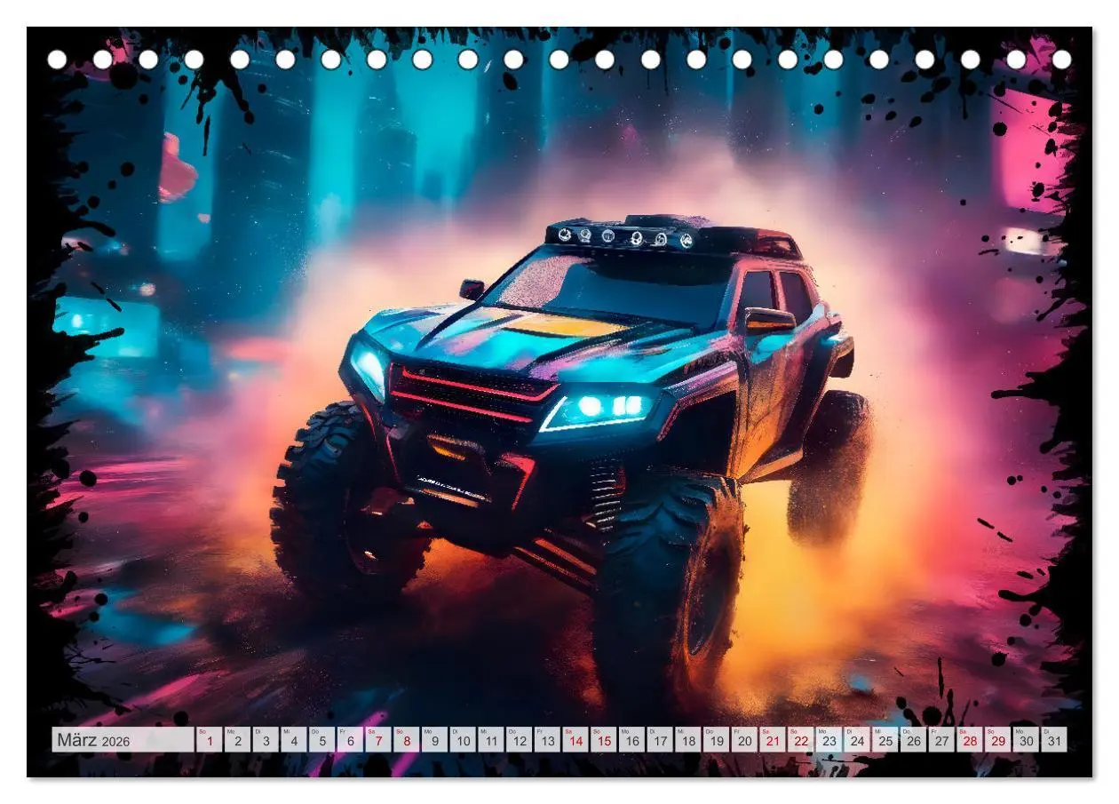 Bild: 9783457492635 | Coole KI-generierte OFF-ROAD-WAGEN (Tischkalender 2026 DIN A5...