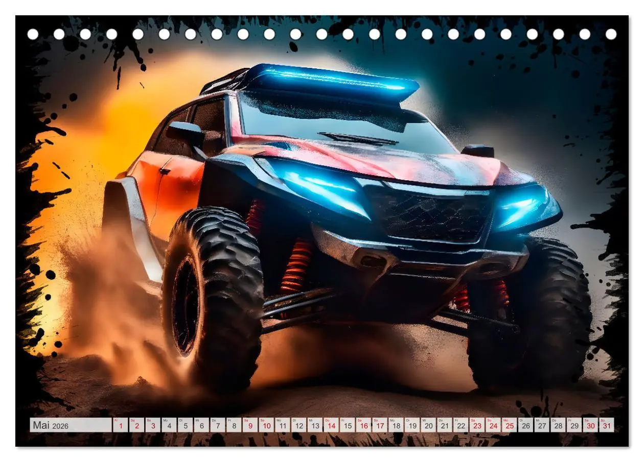 Bild: 9783457492635 | Coole KI-generierte OFF-ROAD-WAGEN (Tischkalender 2026 DIN A5...